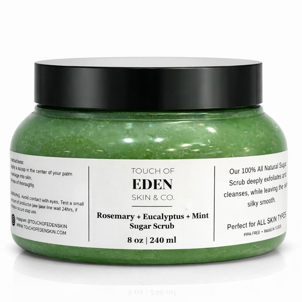 Rosemary + Eucalyptus + Mint Sugar Scrub
